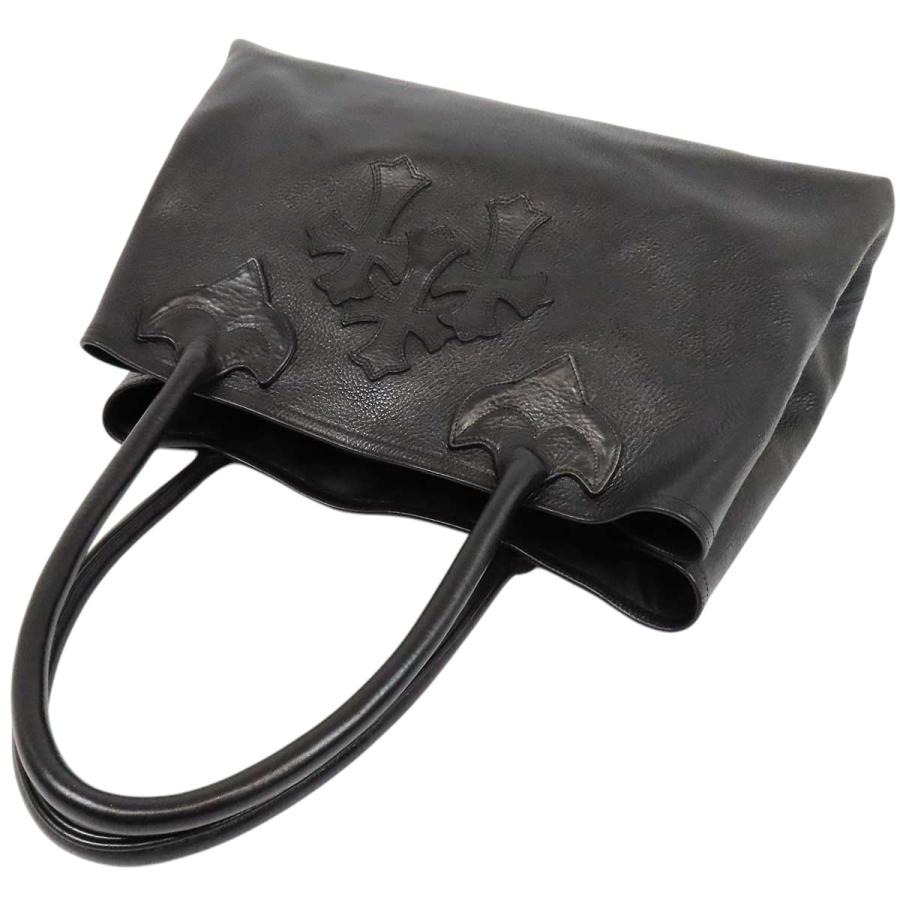 クロムハーツ 3セメタリークロス トートバッグ レザー SV925 ユニセックス ブラック CHROME HEARTS 【中古】 【アパレル・小物】 クロムハーツ 3セメタリークロス トートバッグ レザー SV925 ユニ