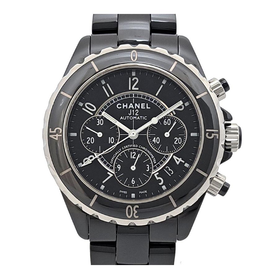 シャネル J12 クロノグラフ H0940 自動巻き ブラックセラミック メンズ CHANEL 【中古】 【時計】 CHANEL（シャネル） J12 クロノグラフ H0940 自動巻き ブラック
