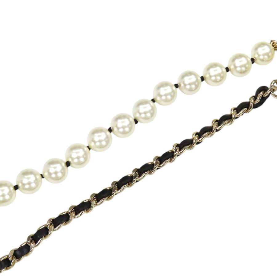 CHANEL（シャネル） ココマーク レザー フェイクパール ラインストーン