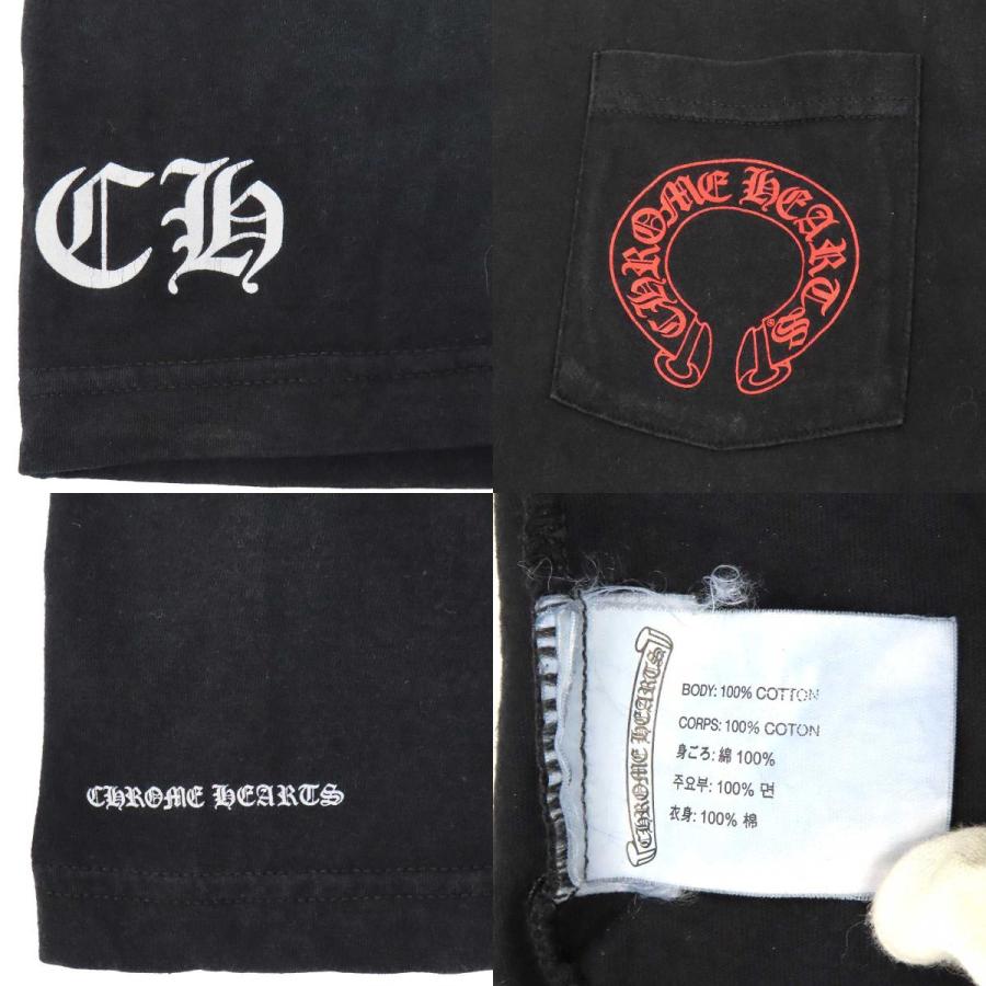 クロムハーツ ホースシュー セメタリークロス Tシャツ メンズ ブラック