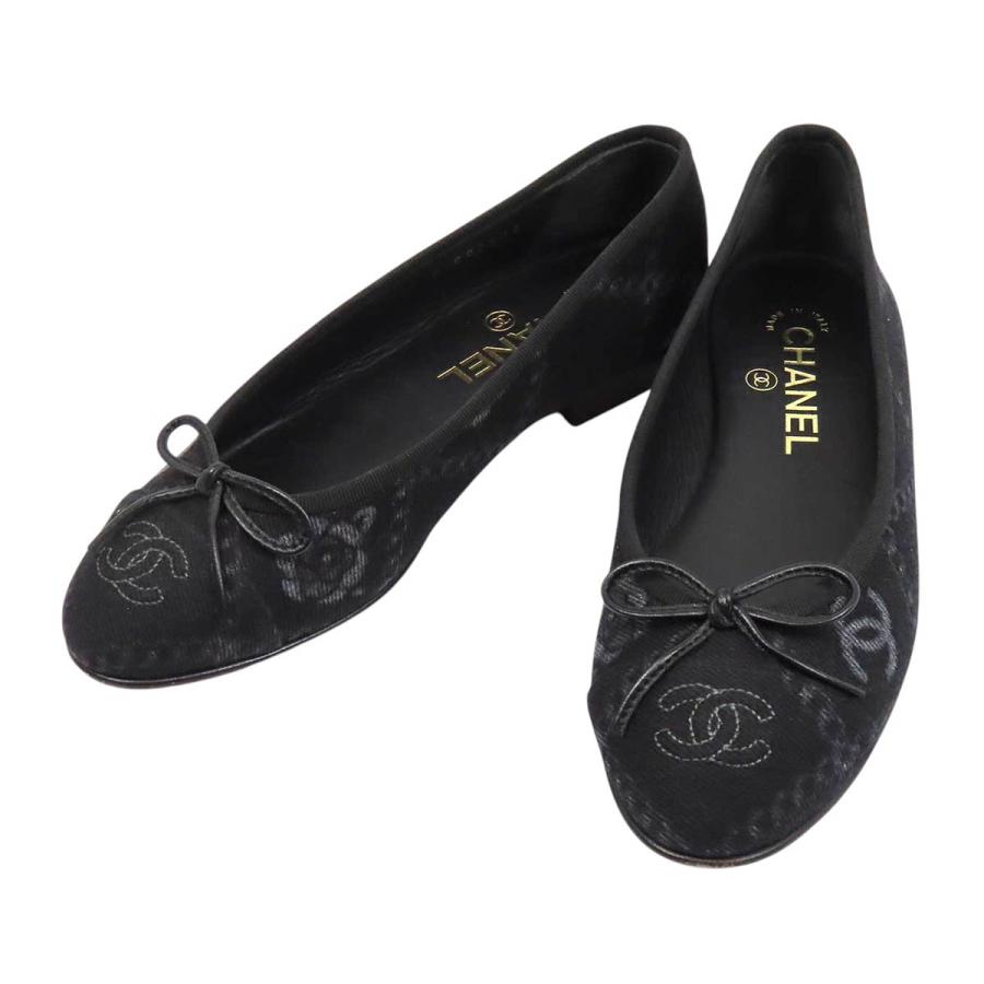 CHANEL（シャネル） ココマーク デニム バレリーナ シューズ G02819