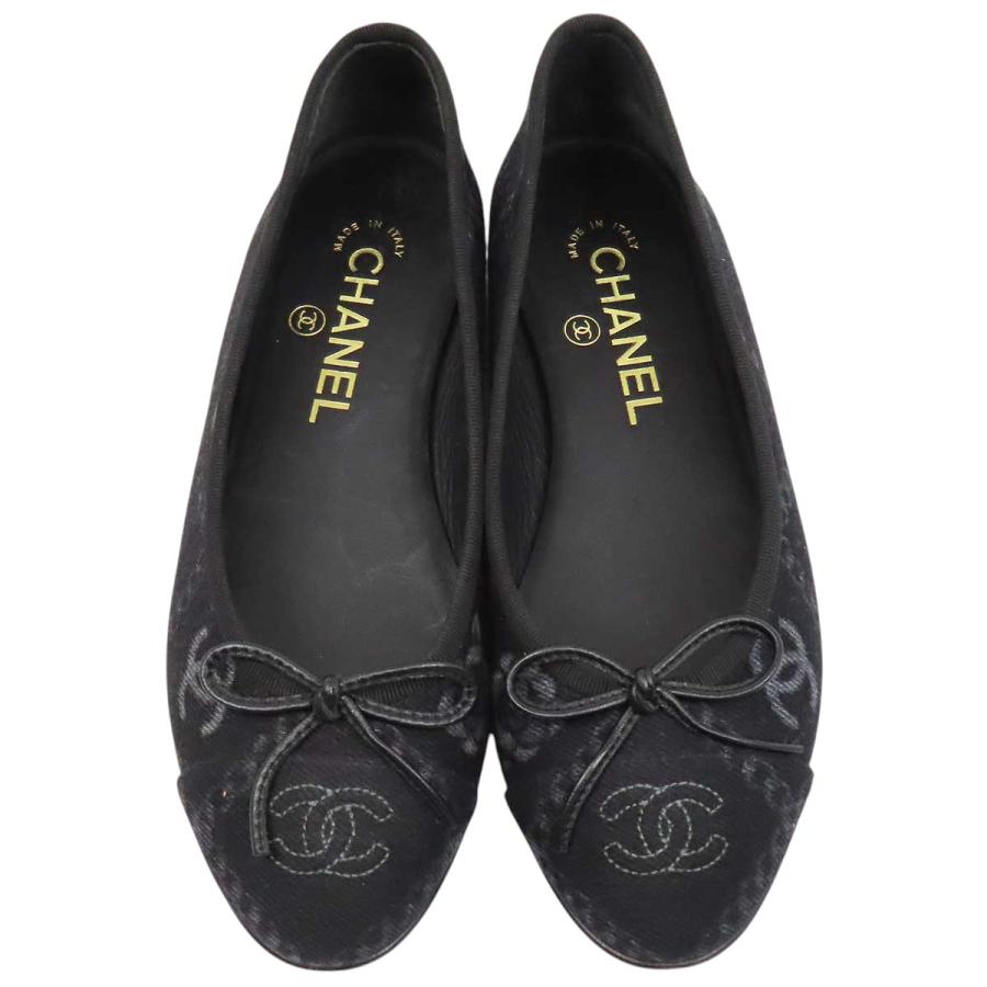 CHANEL（シャネル） ココマーク デニム バレリーナ シューズ G02819