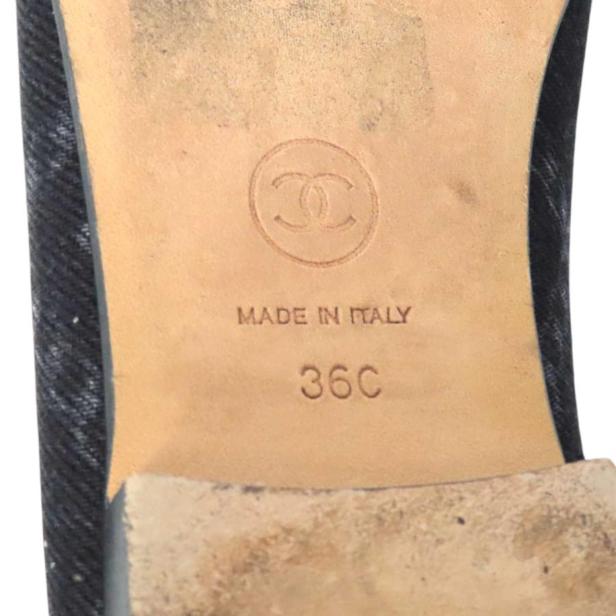 CHANEL（シャネル） ココマーク デニム バレリーナ シューズ G02819