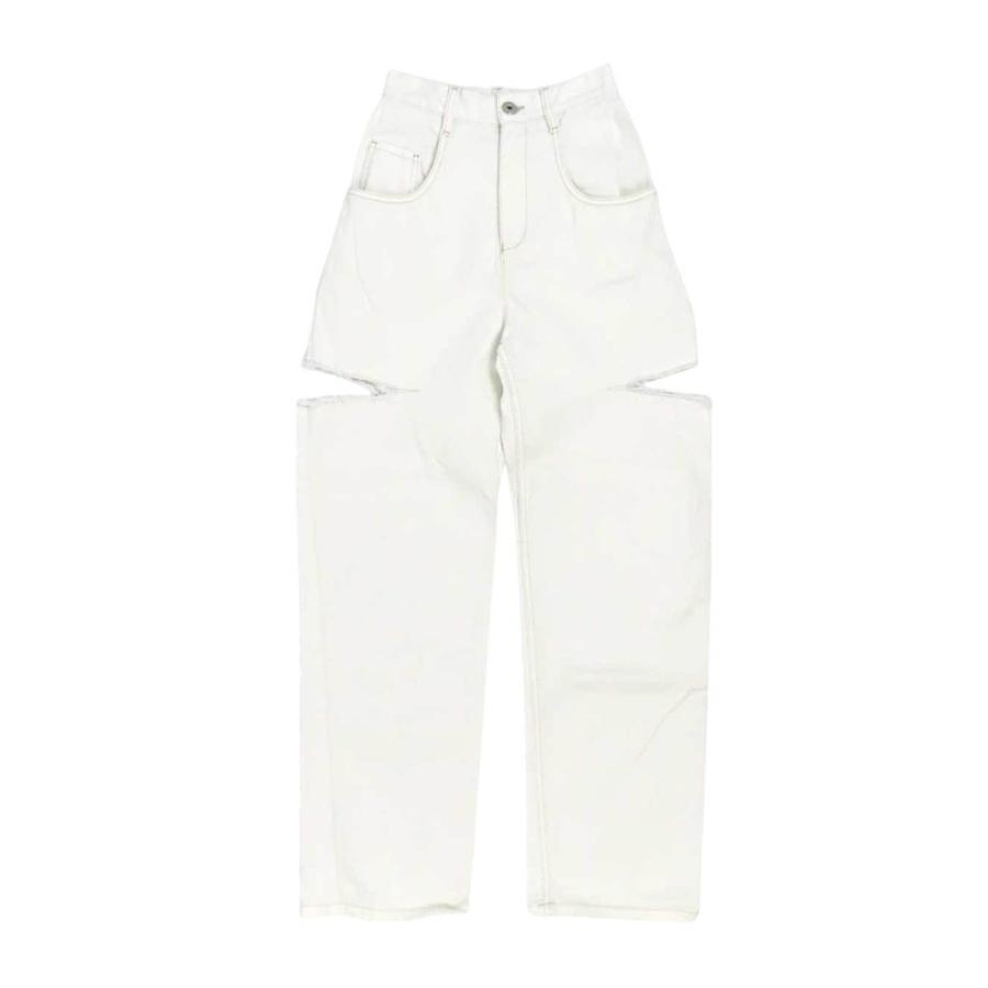 Maison Margiela スラッシュデニムパンツ ホワイト マルタンマルジェラ スラッシュ ディテール デニムジーンズ SS1LA0106