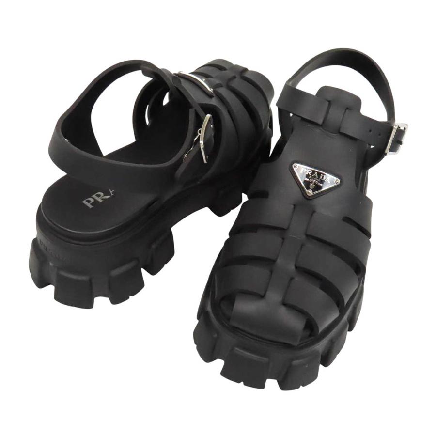 PRADA（プラダ） モノリス ラバー サンダル メンズ ブラック 中古
