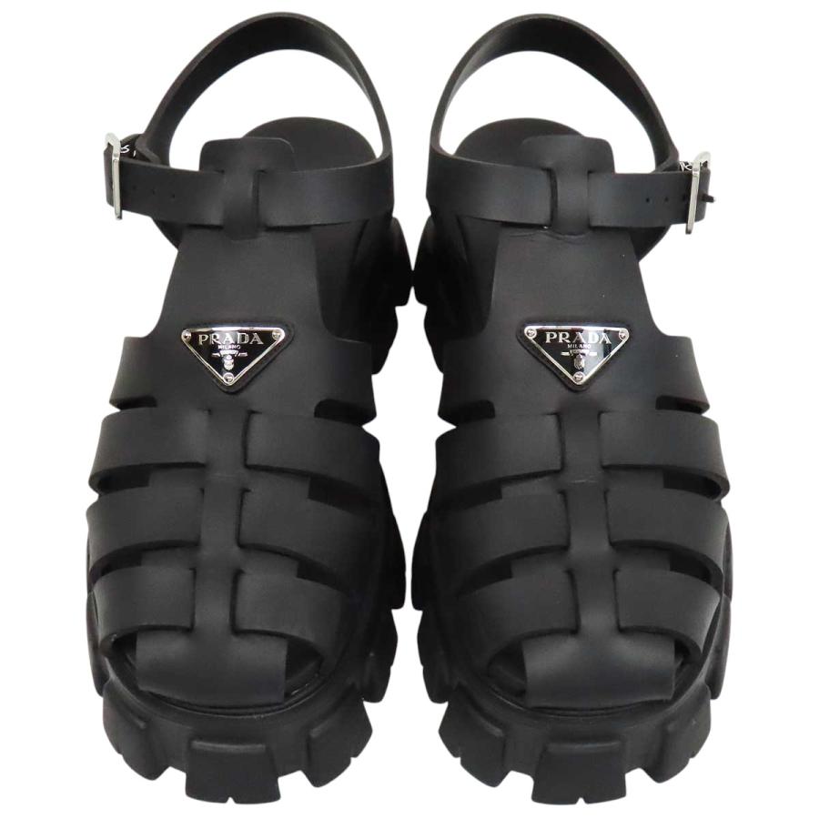 PRADA（プラダ） モノリス ラバー サンダル メンズ ブラック 中古