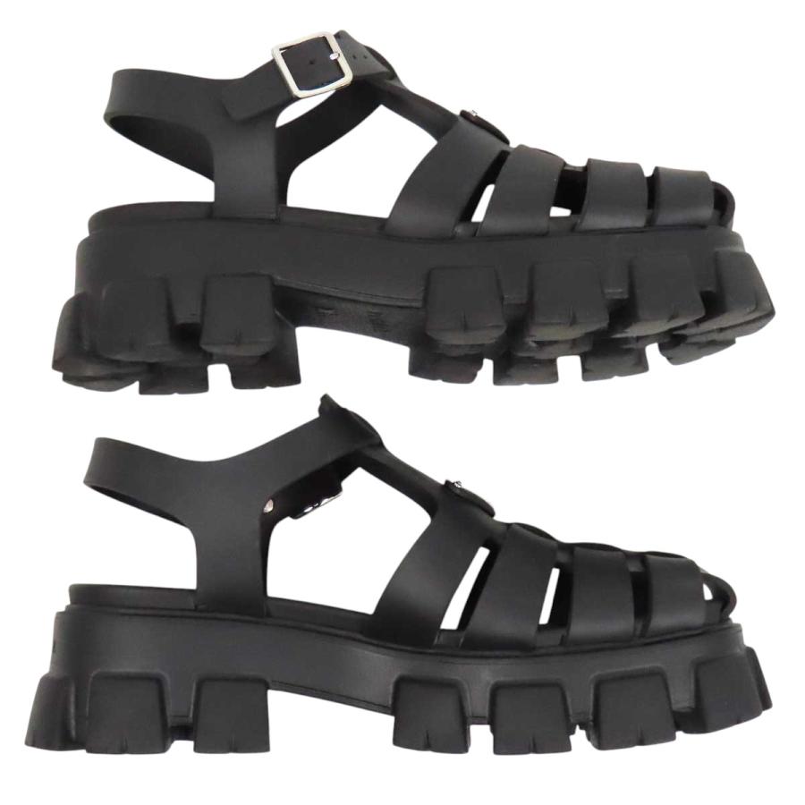 PRADA（プラダ） モノリス ラバー サンダル メンズ ブラック 中古