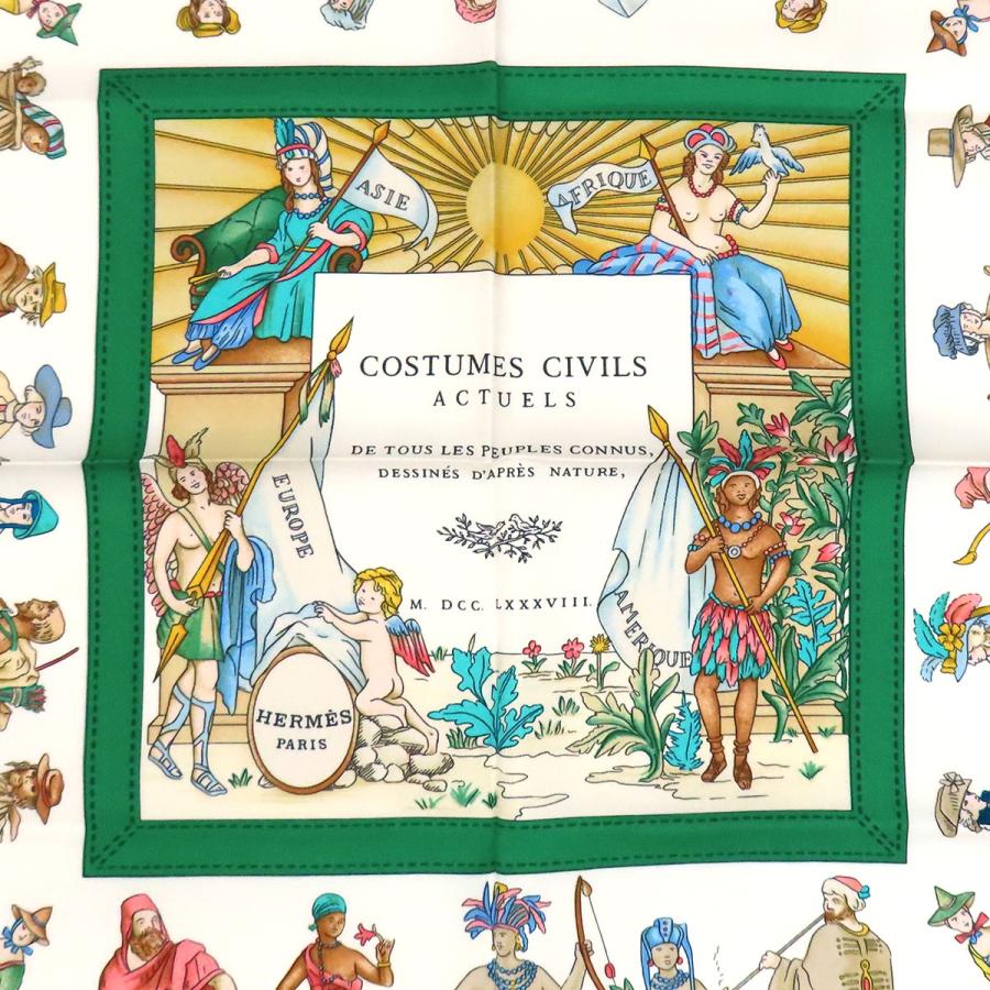 HERMES（エルメス） カレ 90 COSTUMES CIVILS ACTUELS 現代市民の服装