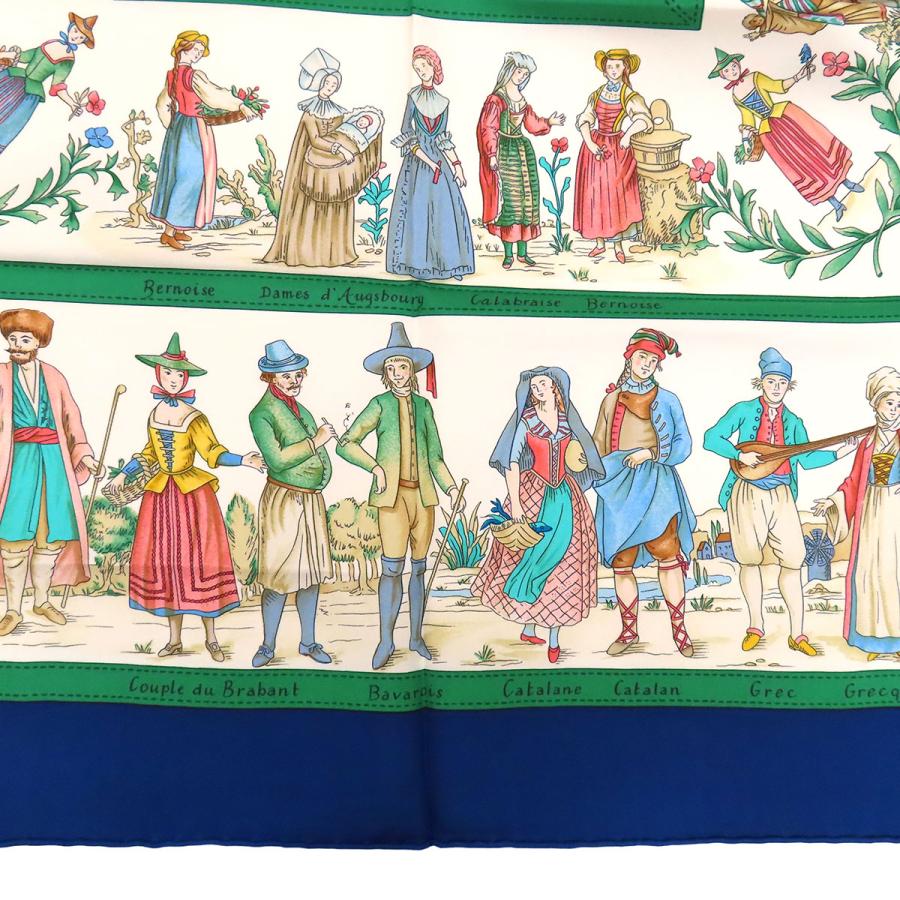 rose さん専用　HERMES エルメス カレ90 シルク『現代市民の服装』 HERMES（エルメス） カレ 90 COSTUMES CIVILS ACTUELS 現代市民の服装