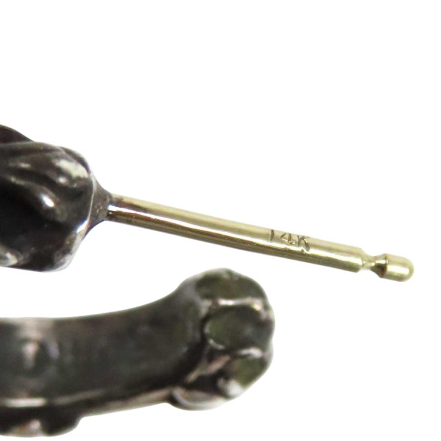 クロムハーツ クロス バンド フープ ピアス SV925（本体） 14K（ポスト