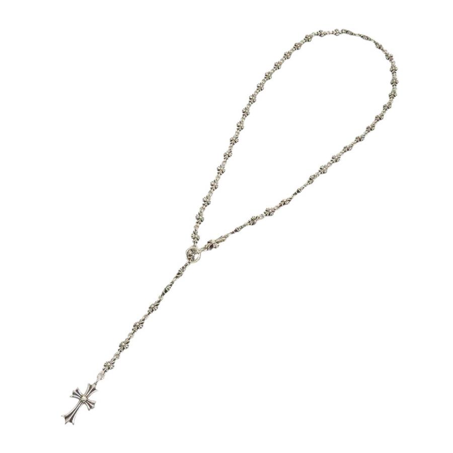 クロムハーツ タイニーE ネックレス 24インチ 美品 クロムハーツ タイニーE チョーク チェーン ロザリオ ネックレス 24