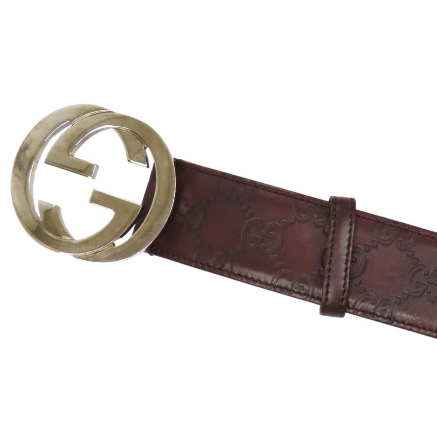 GUCCI（グッチ） インターロッキングG グッチシマ ベルト 95/38 114984