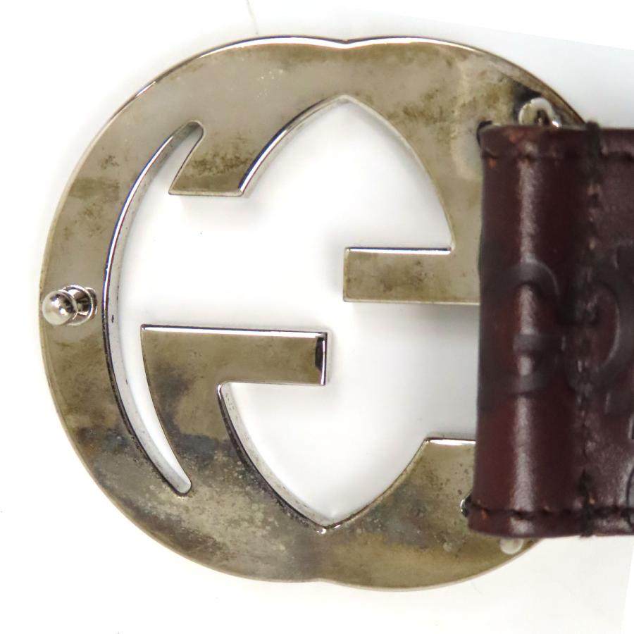 GUCCI（グッチ） インターロッキングG グッチシマ ベルト 95/38 114984