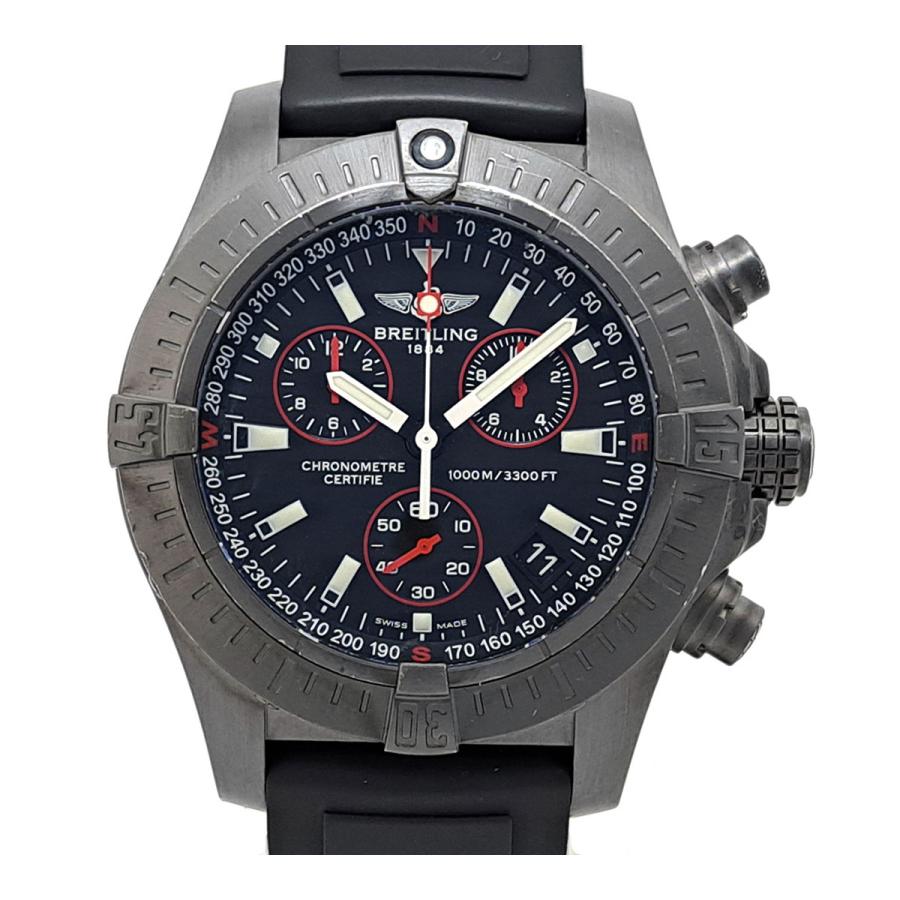 ブライトリング アベンジャー シーウルフ クロノグラフ ブラックスティール M73390 クオーツ ステンレススティール メンズ BREITLING 【中古】 【時計】 ブライトリング（BREITLING） アベンジャー シーウルフ クロノグラフ