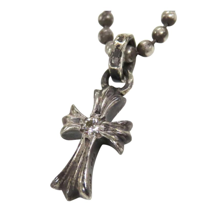 クロムハーツ ベイビー ファット ダイヤ チャーム ネックレス インボイス付き SV925 2Pダイヤモンド ユニセックス CHROME HEARTS 【中古】 【アパレル・小物】 クロムハーツ ベイビー ファット ダイヤ チャーム ネックレス イン
