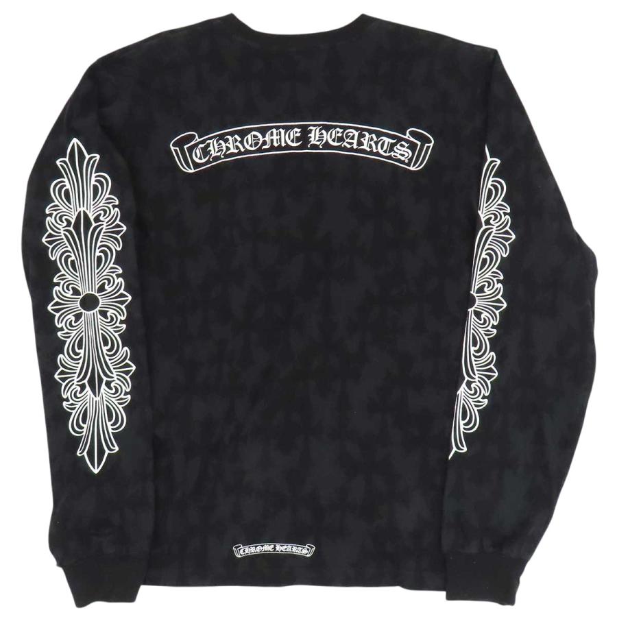 CHROME HEARTS ブラック ロングスリーブ Tシャツ SIZE 2 クロムハーツ グレイブヤード セメタリークロス ロングスリーブ T