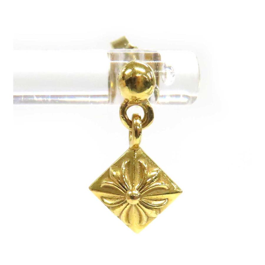 【極美品】 クロムハーツ ピアス CHプラス ピラミッド ドロップ ポスト14K クロムハーツ ピラミッド CHプラス ドロップ ピアス 22K 22K（本体