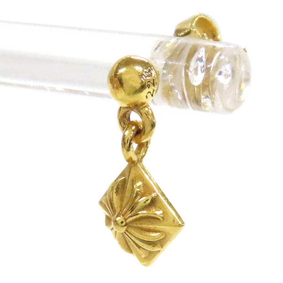【極美品】 クロムハーツ ピアス CHプラス ピラミッド ドロップ ポスト14K クロムハーツ ピラミッド CHプラス ドロップ ピアス 22K 22K（本体