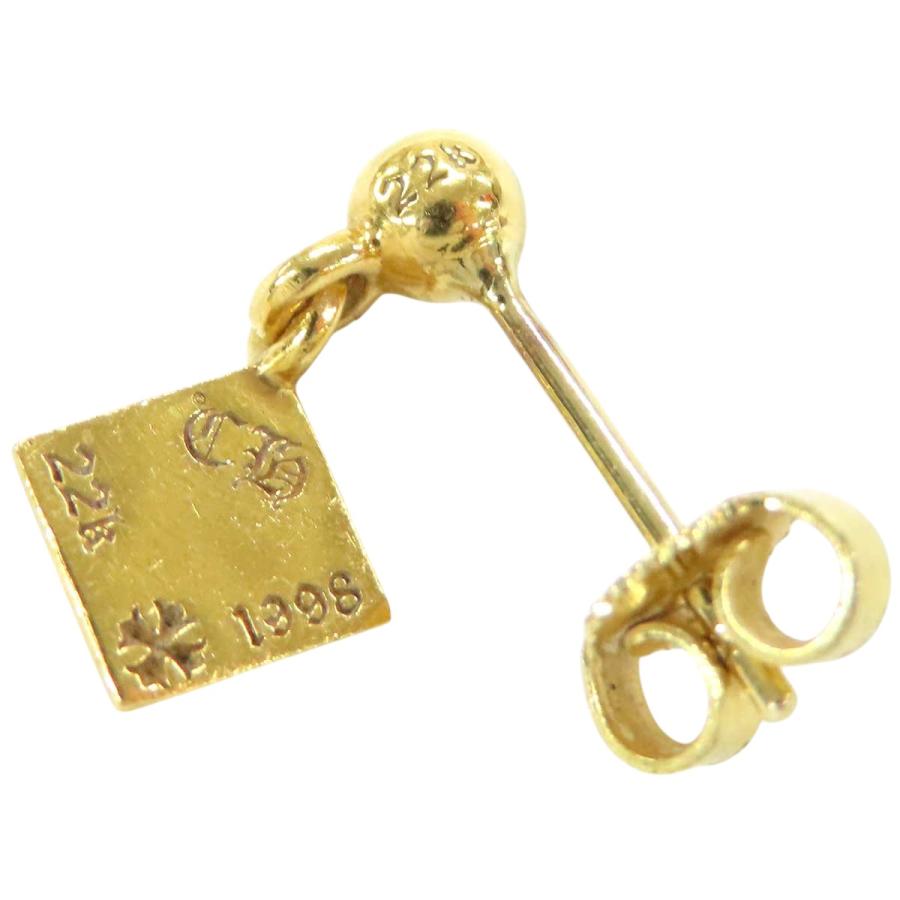 【極美品】 クロムハーツ ピアス CHプラス ピラミッド ドロップ ポスト14K クロムハーツ ピラミッド CHプラス ドロップ ピアス 22K 22K（本体