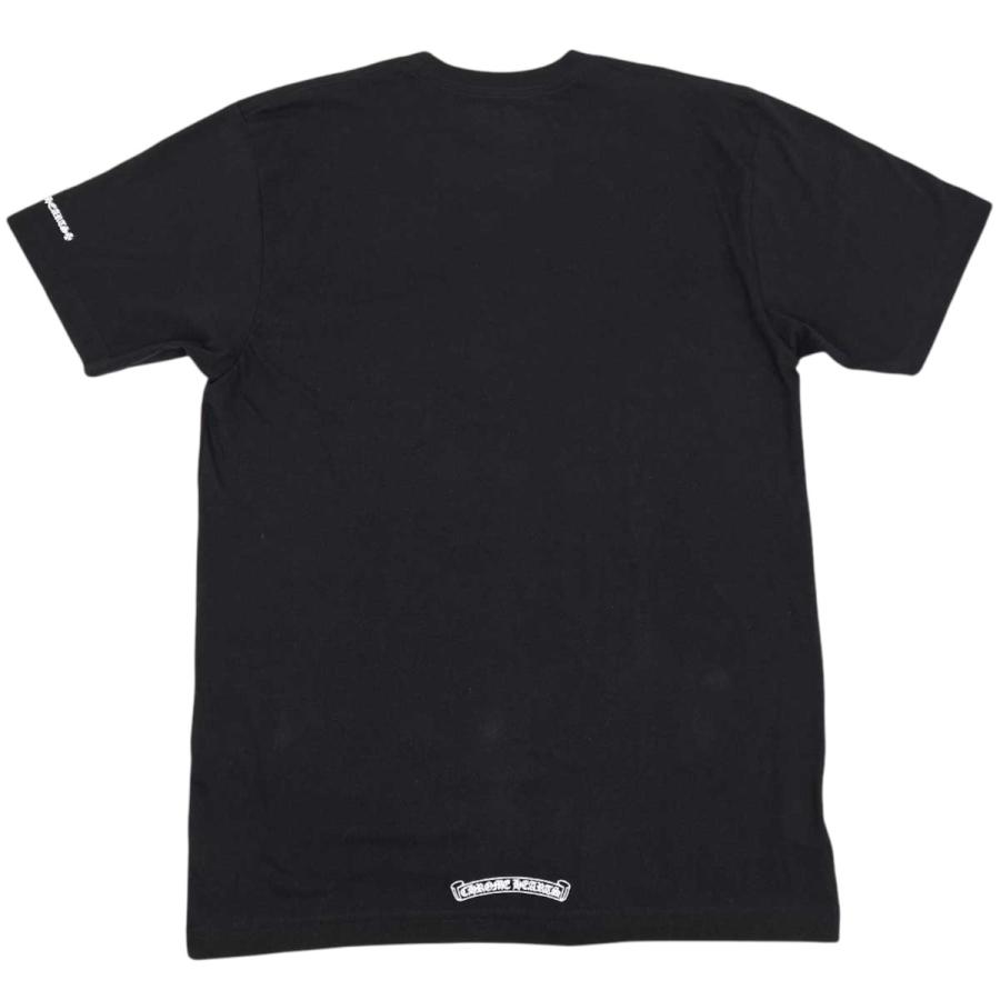 クロムハーツ ネック ロゴ プリント Tシャツ メンズ ブラック CHROME