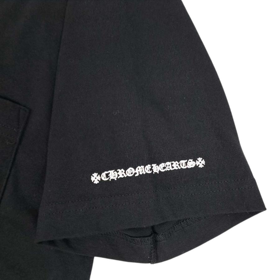クロムハーツ ネック ロゴ プリント Tシャツ メンズ ブラック CHROME