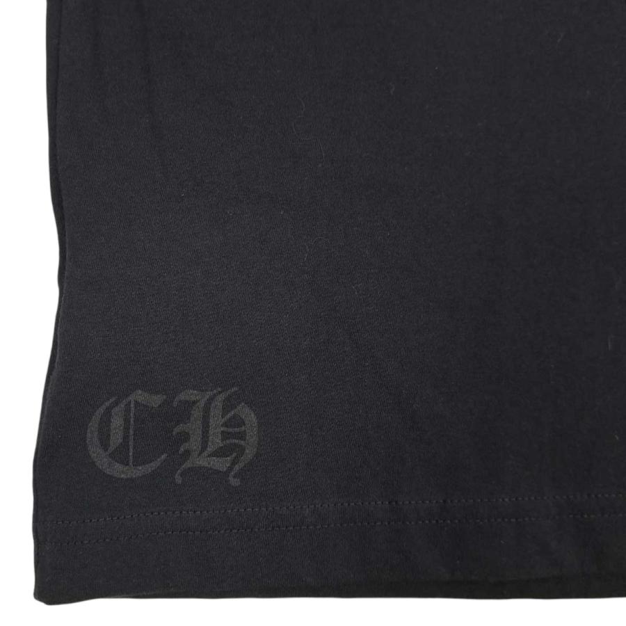 クロムハーツ ネック ロゴ プリント Tシャツ メンズ ブラック CHROME