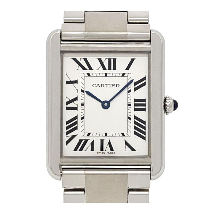 カルティエ タンク ソロ LM W5200014 クオーツ ステンレススティール メンズ ボーイズ CARTIER 【中古】 【時計】 Cartier（カルティエ） タンク ソロ LM W5200014 クオーツ ステンレス