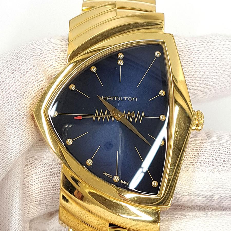 ハミルトン ベンチュラ H243010 クオーツ ゴールドメッキ メンズ HAMILTON 【中古】 【時計】 HAMILTON（ハミルトン） ベンチュラ H243010 クオーツ ゴールドメッキ