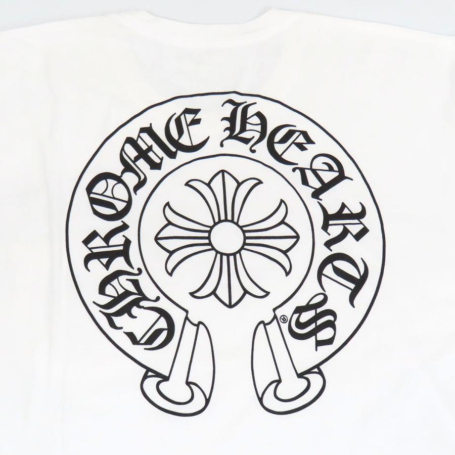 クロムハーツ ホースシュー プリント Tシャツ メンズ ホワイト CHROME