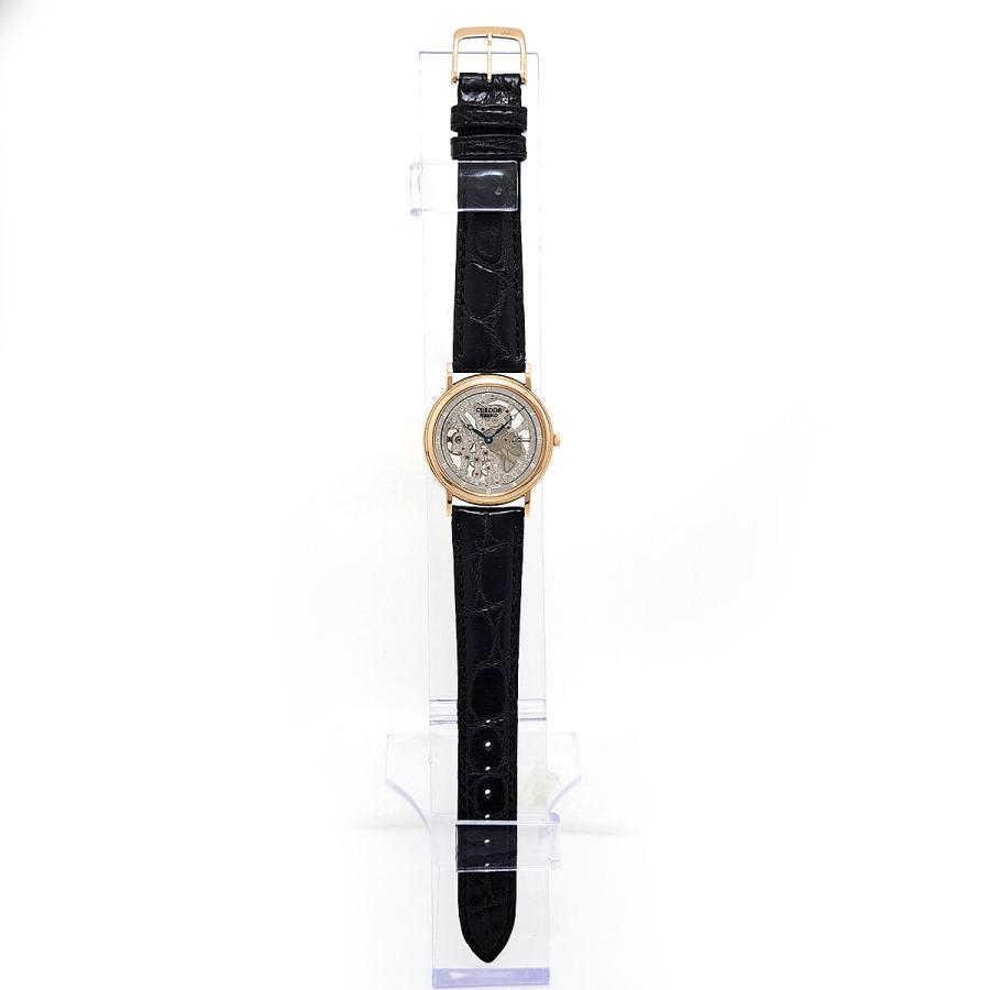 セイコー クレドール スケルトン 12Pダイヤ GZBD006 手巻き ピンクゴールド メンズ ボーイズ SEIKO 【中古】 【時計】 SEIKO（セイコー） クレドール スケルトン 12Pダイヤ GZBD006 手巻き