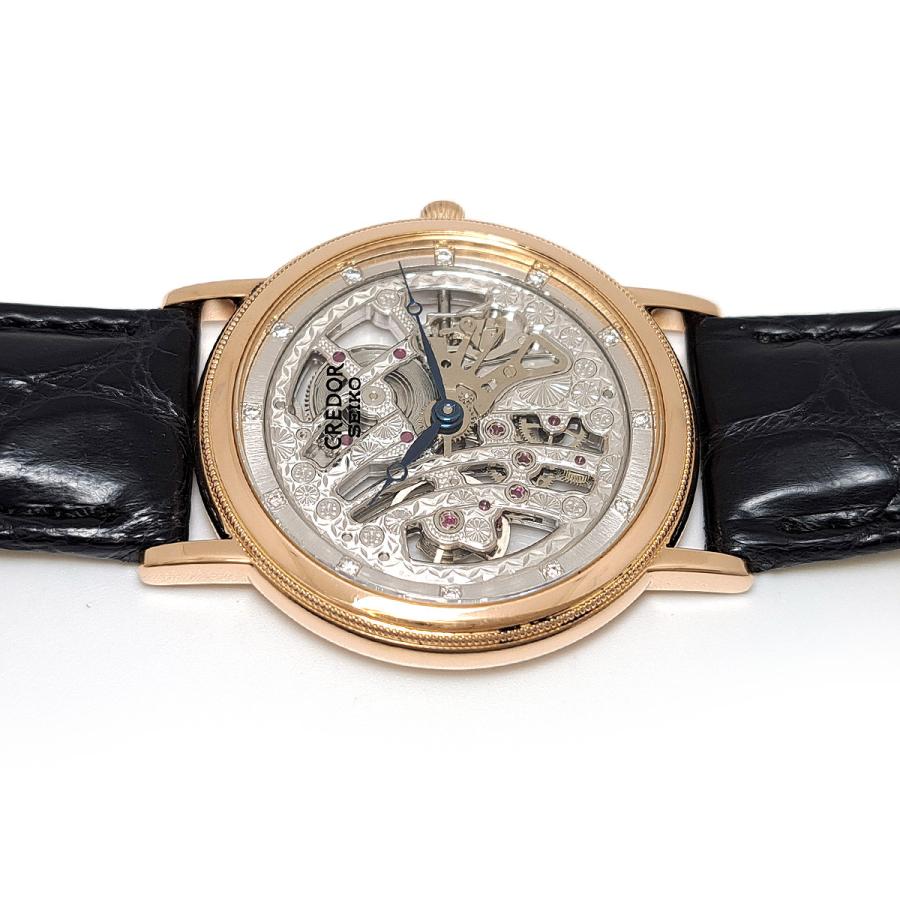 SEIKO（セイコー） クレドール スケルトン 12Pダイヤ GZBD006 手巻き