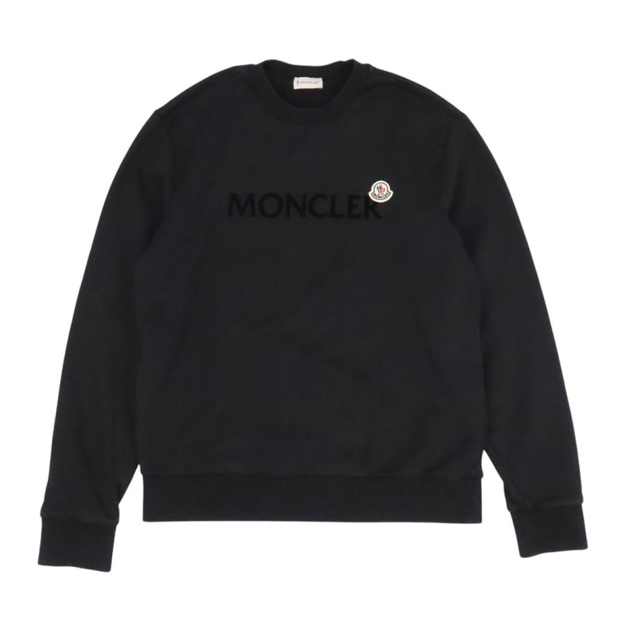 モンクレール MAGLIA GIROCOLLO マグリア ロゴ スウェット 8G000 40 809KR メンズ ブラック MONCLER 【中古】 【アパレル・小物】 MONCLER（モンクレール） MAGLIA GIROCOLLO マグリア ロゴ スウェット