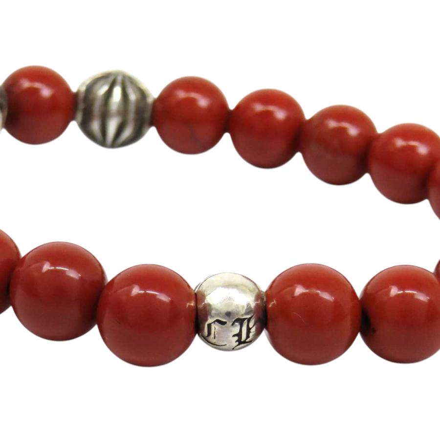 クロムハーツ BEAD 8mm ビーズ ブレスレット ユニセックス レッド