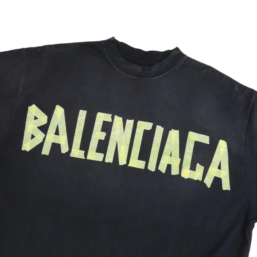 BALENCIAGA（バレンシアガ） テープ ロゴ Tシャツ 739784 ユニセックス