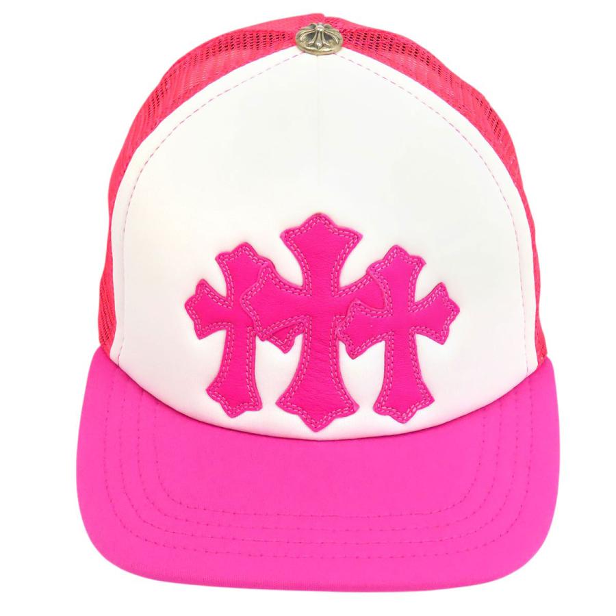 CHROME HEARTS トラッカーキャップ ピンク クロムハーツ セメタリークロス パッチ トラッカー キャップ ユニ