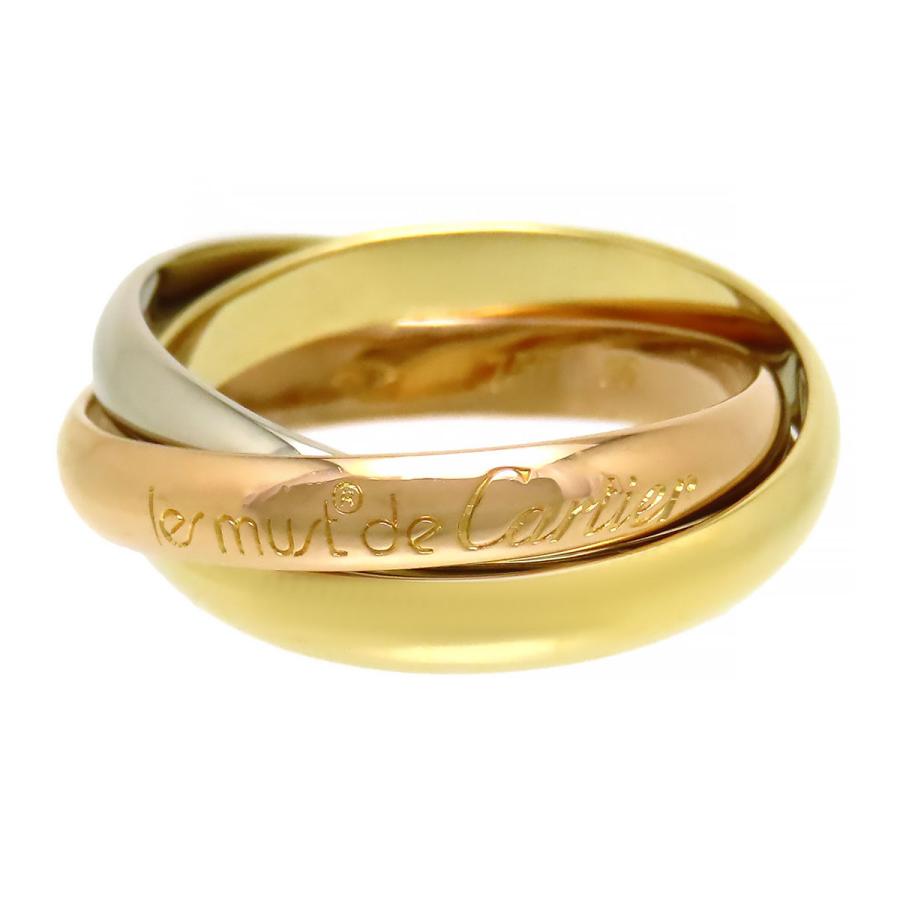 カルティエ トリニティ リング #56 750 (K18WG K18YG K18PG) ユニセックス CARTIER [美品] 【中古】 【ジュエリー】 Cartier（カルティエ） トリニティ リング #56 750 (K18WG K18YG K18PG