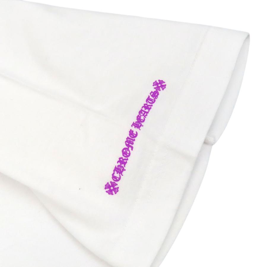 クロムハーツ ネックロゴ プリント Tシャツ メンズ ホワイト CHROME