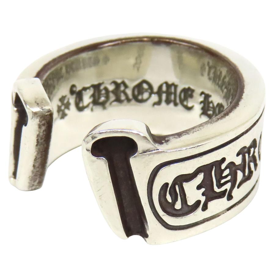 クロムハーツ ラージ スクロール ラベル リング 21号 SV925 ユニセックス CHROME HEARTS 【中古】 【アパレル・小物】 クロムハーツ ラージ スクロール ラベル リング 21号 SV925 ユニ