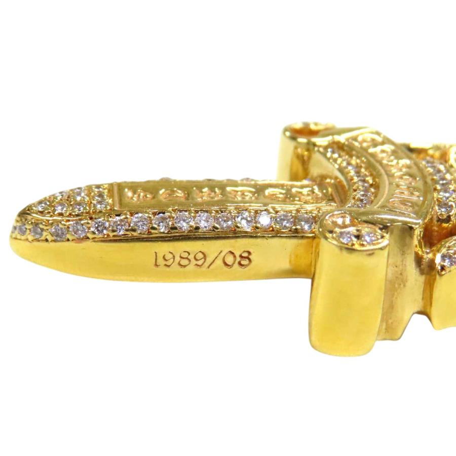 クロムハーツ ダブル ダガー PAVE ダイヤ ペンダントトップ 22K