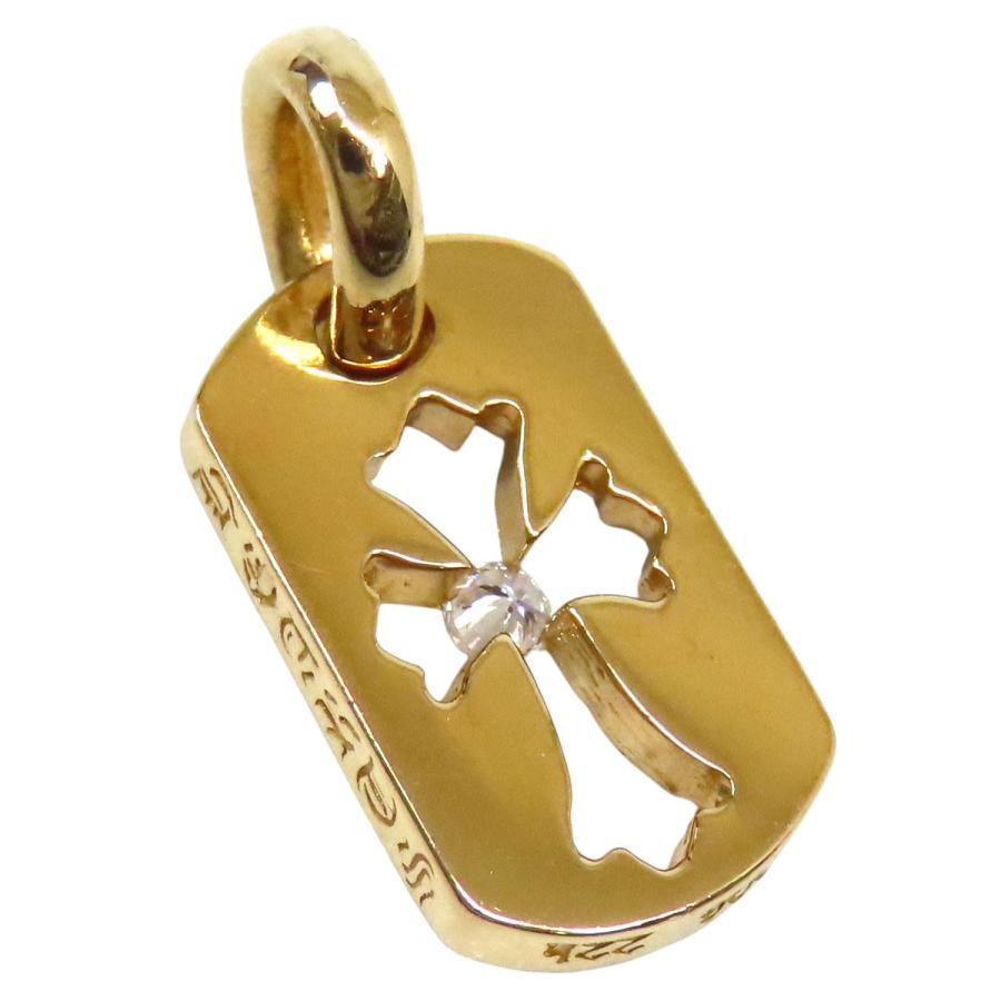 クロムハーツ タイニー カットアウト クロス ドッグタグ PAVE ダイヤ ペンダントトップ 22K ダイヤモンド ユニセックス CHROME HEARTS 【中古】 【アパレル・小物】 クロムハーツ タイニー カットアウト クロス ドッグタグ PAVE ダイヤ