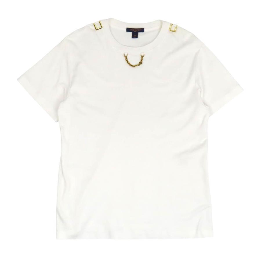 LOUIS VUITTON - ルイヴィトン  RW232W UOL FPTS10 ネックチェーンフロントプリントTシャツ レディース XS LOUIS VUITTON（ルイ・ヴィトン） LV チェーン 半袖 Tシャツ RW232W