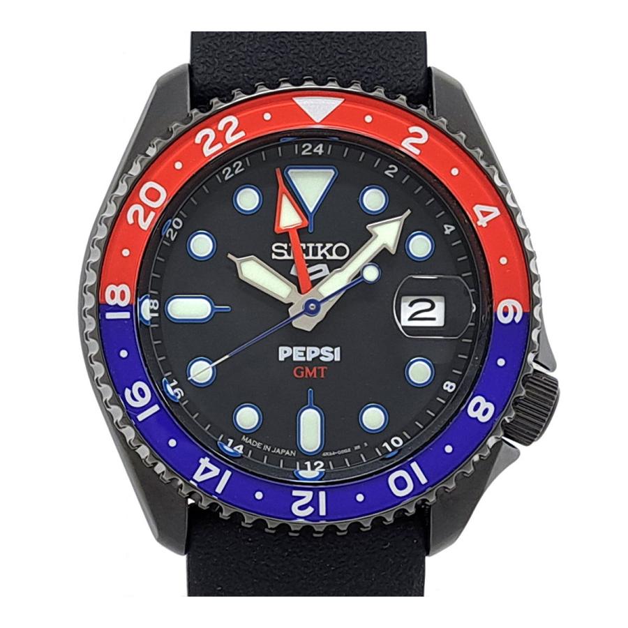 セイコー 5スポーツ ペプシ SBSC023 自動巻き ステンレススティール メンズ SEIKO [美品] 【中古】 【時計】 SEIKO（セイコー） 5スポーツ ペプシ SBSC023 自動巻き ステンレス