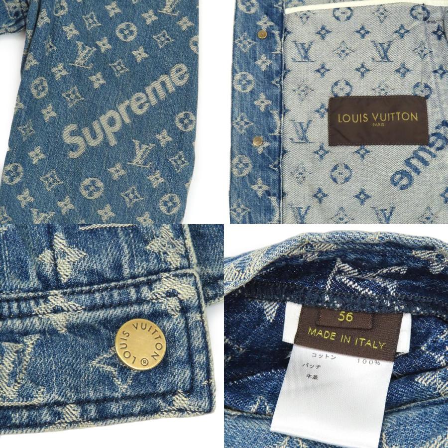 ルイヴィトン シュプリーム コラボ モノグラム デニムジャケット HDA91WALL メンズ ブルー LOUIS VUITTON 【中古】 【アパレル・小物】 LOUIS VUITTON（ルイ・ヴィトン） シュプリーム コラボ モノグラム