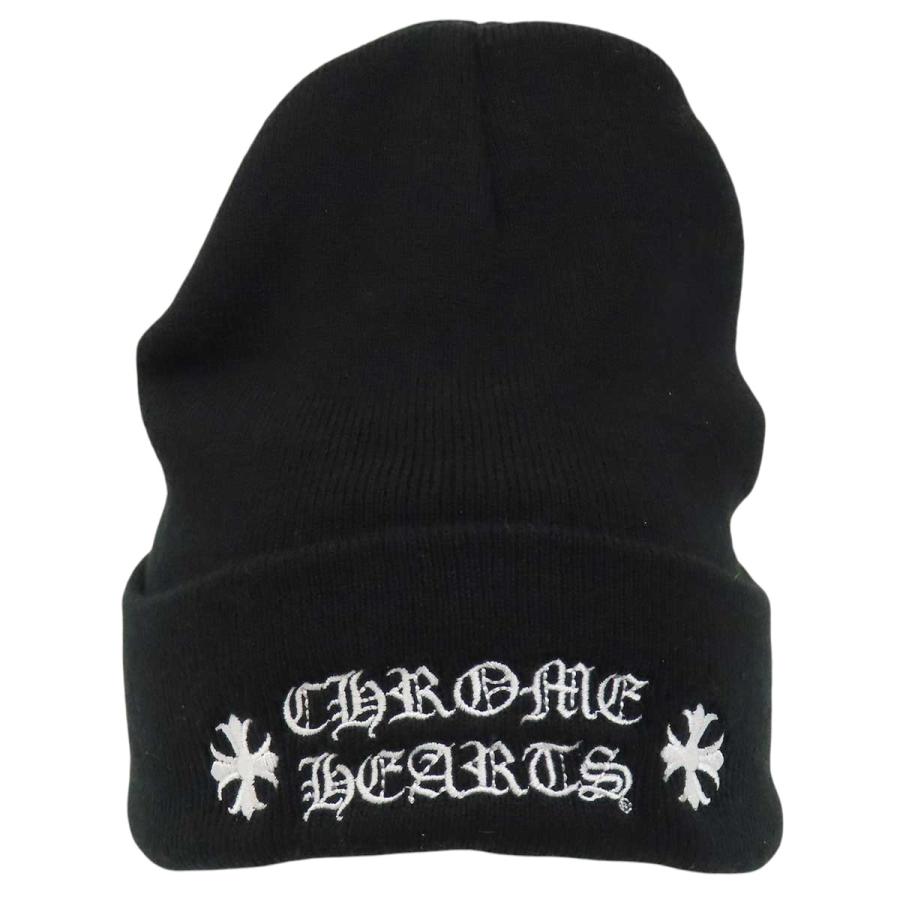 クロムハーツ chrome hearts ニット ビーニー CH プラス クロムハーツ CHプラス ロゴ エンブロイダリー ニットキャップ ユニ