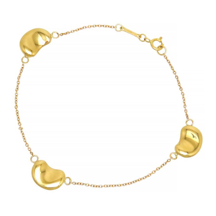 ☆ティファニー☆ビーン☆ブレスレット☆美品☆358☆ TIFFANY&Co.（ティファニー） ビーン ブレスレット 3モチーフ 18K