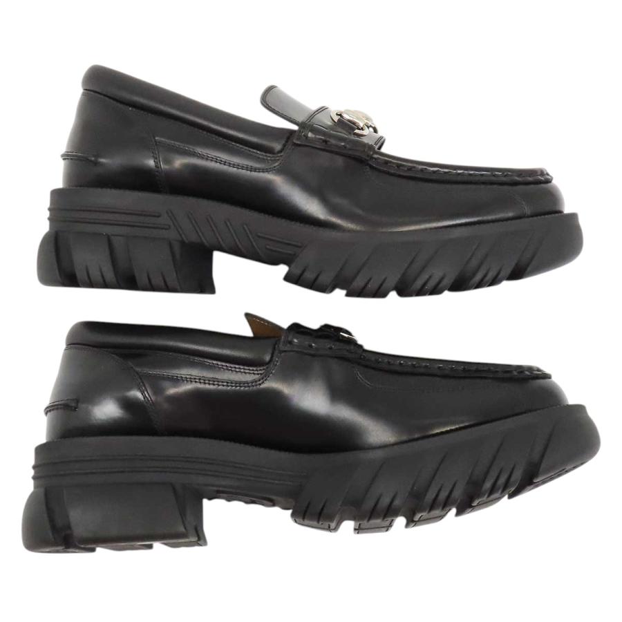 未使用✨GUCCIグッチ　ホースビット　ブーツ　レザー　ブラック 厚底　黒　金具 GUCCI（グッチ） ホースビット ローファー 658822 メンズ ブラック [美