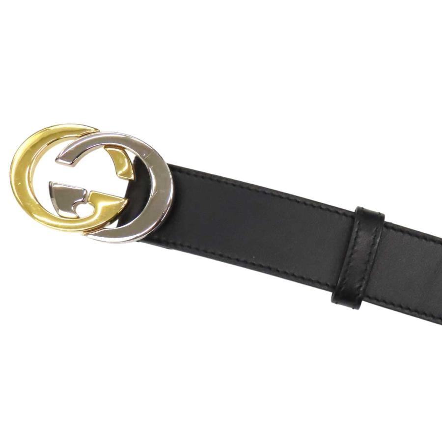 GUCCI（グッチ） インターロッキングG バックル レザー ベルト 90