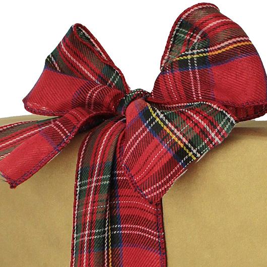 ラッピング] ギフト1本箱＋キャラメル包装＋チェック柄リボン掛け[送料