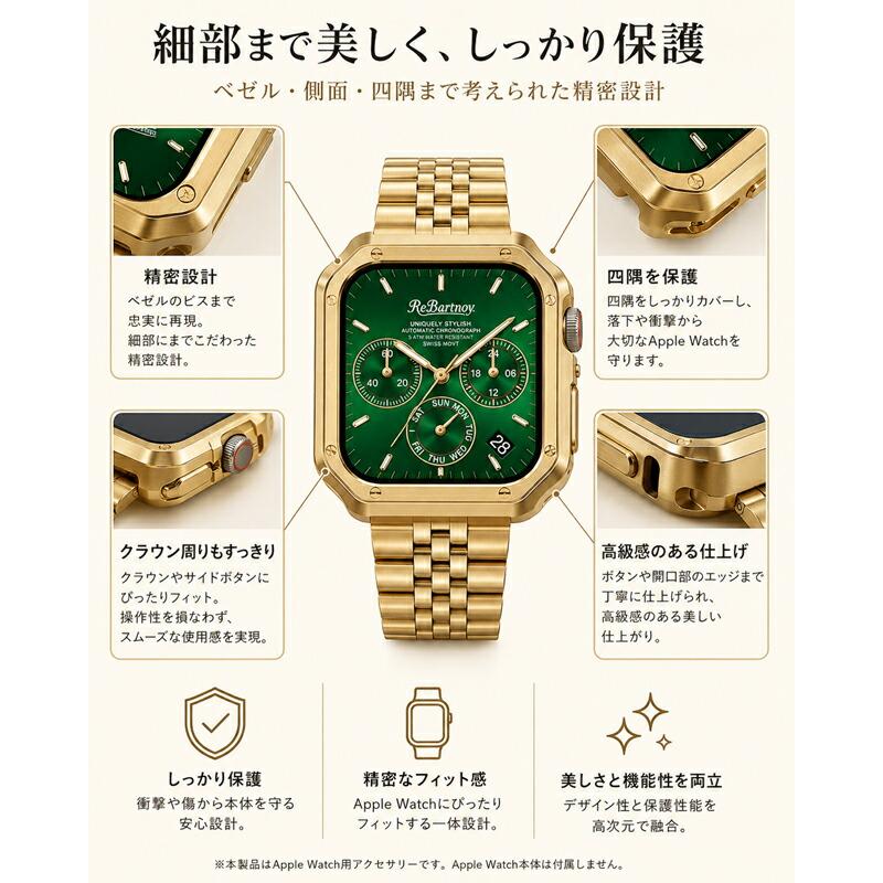 Apple Watch  11/10バンド ケース 一体型 ステンレス 5連 ベルト アップルウォッチ カバー Series 9 8 SE Ultra 3 49mm 46mm 45mm 44mm 42mm 41mm 40mm 38mm 対 |  | 13