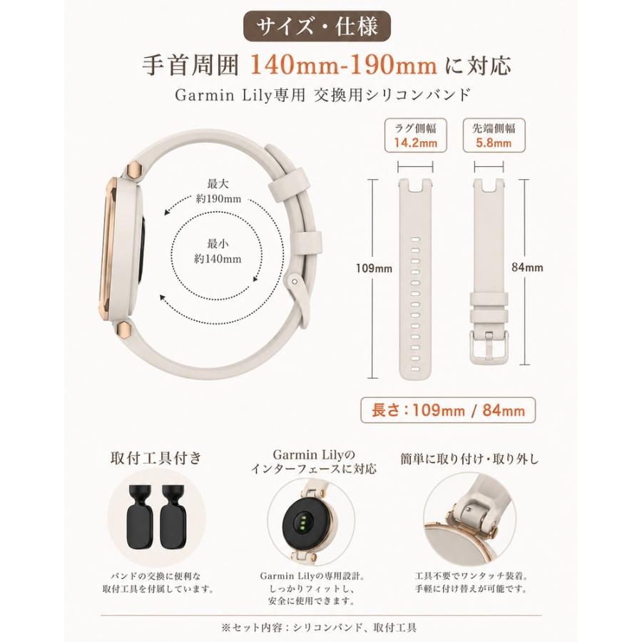 ガーミン Garmin Lily 交換用ベルト GARMIN Lily Sport 用 交換バンド GARMIN Lily Classic ベルト 柔軟 ガーミン用 Lily用 バンド 交換 Garmin Lilyバンド シリ |  | 02